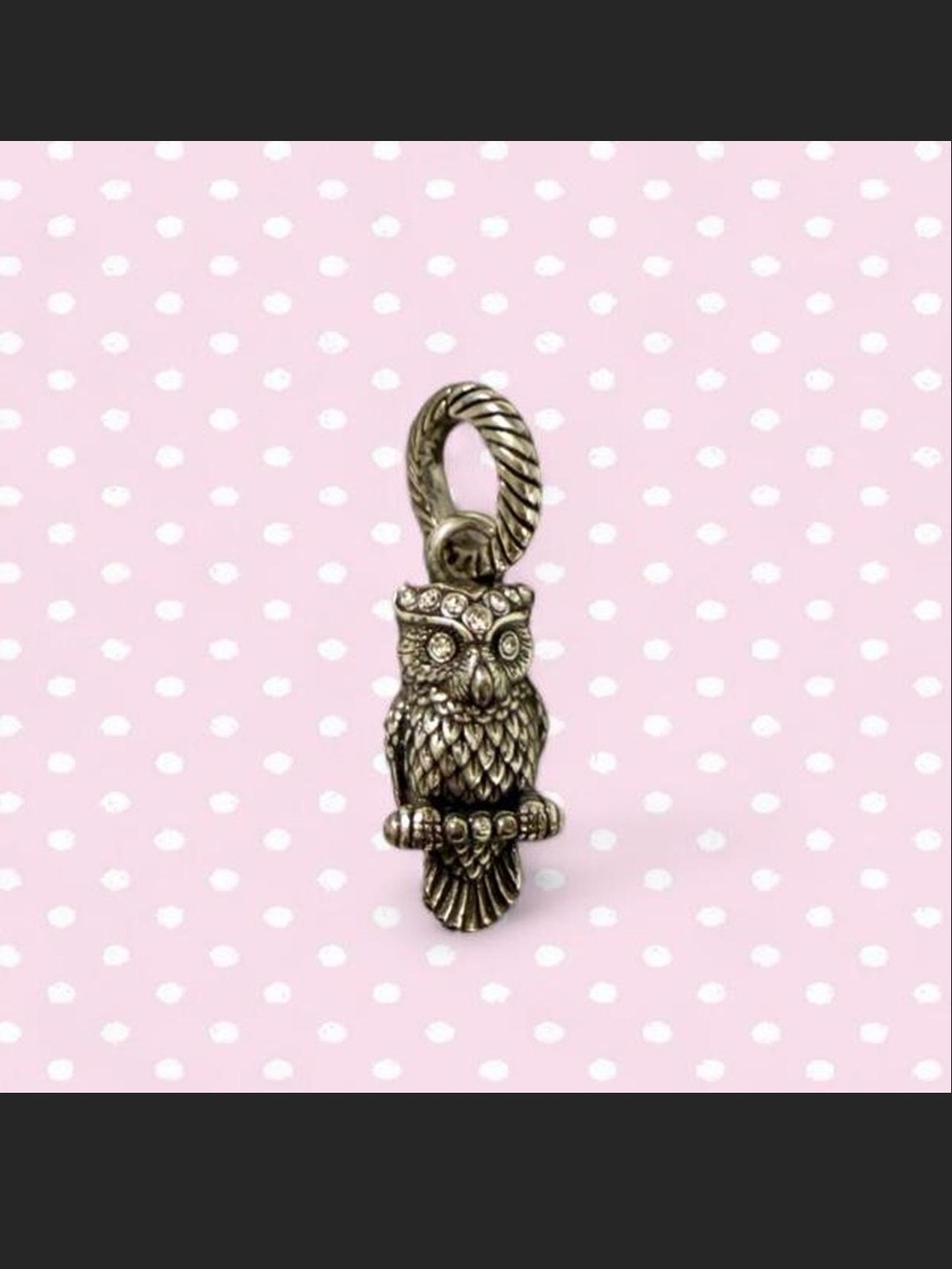 Brighton Silver Owl Pendant Charm